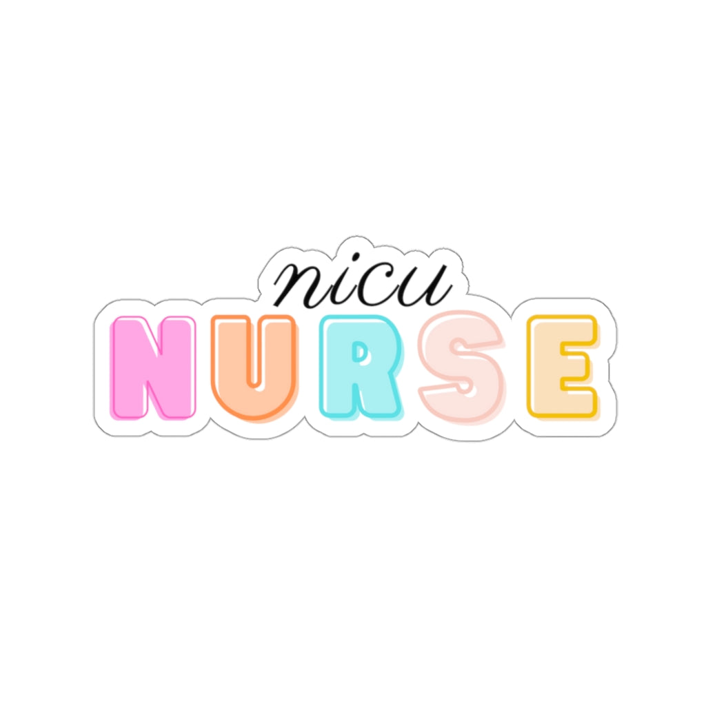 Multi-Colored NICU Nurse Sticker