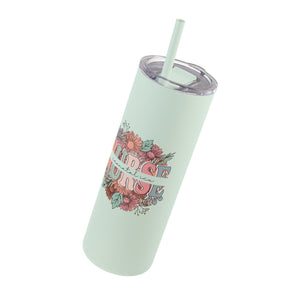 NICU Nurse Floral Skinny Tumbler