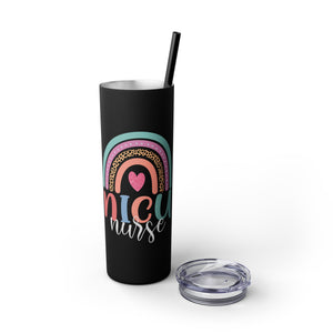 NICU Nurse Rainbow Skinny Tumbler