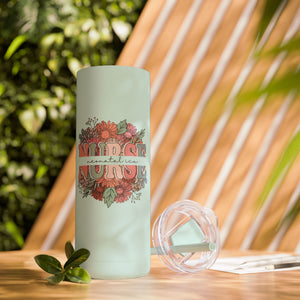 NICU Nurse Floral Skinny Tumbler