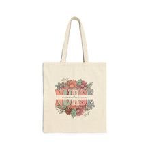 Load image into Gallery viewer, NICU Nurse Floral Cotton Canvas Tote Bag
