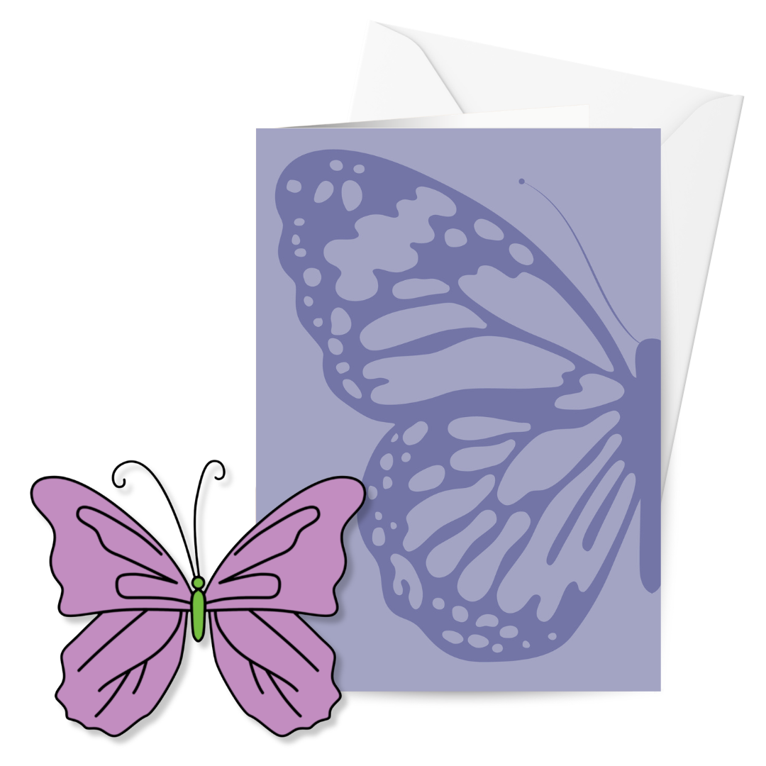 Purple Butterfly Decals & Condolence Cards (Loss of a Multiple)