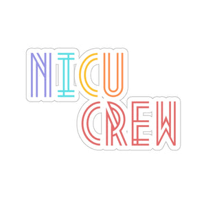 Multi-Colored NICU Crew Sticker