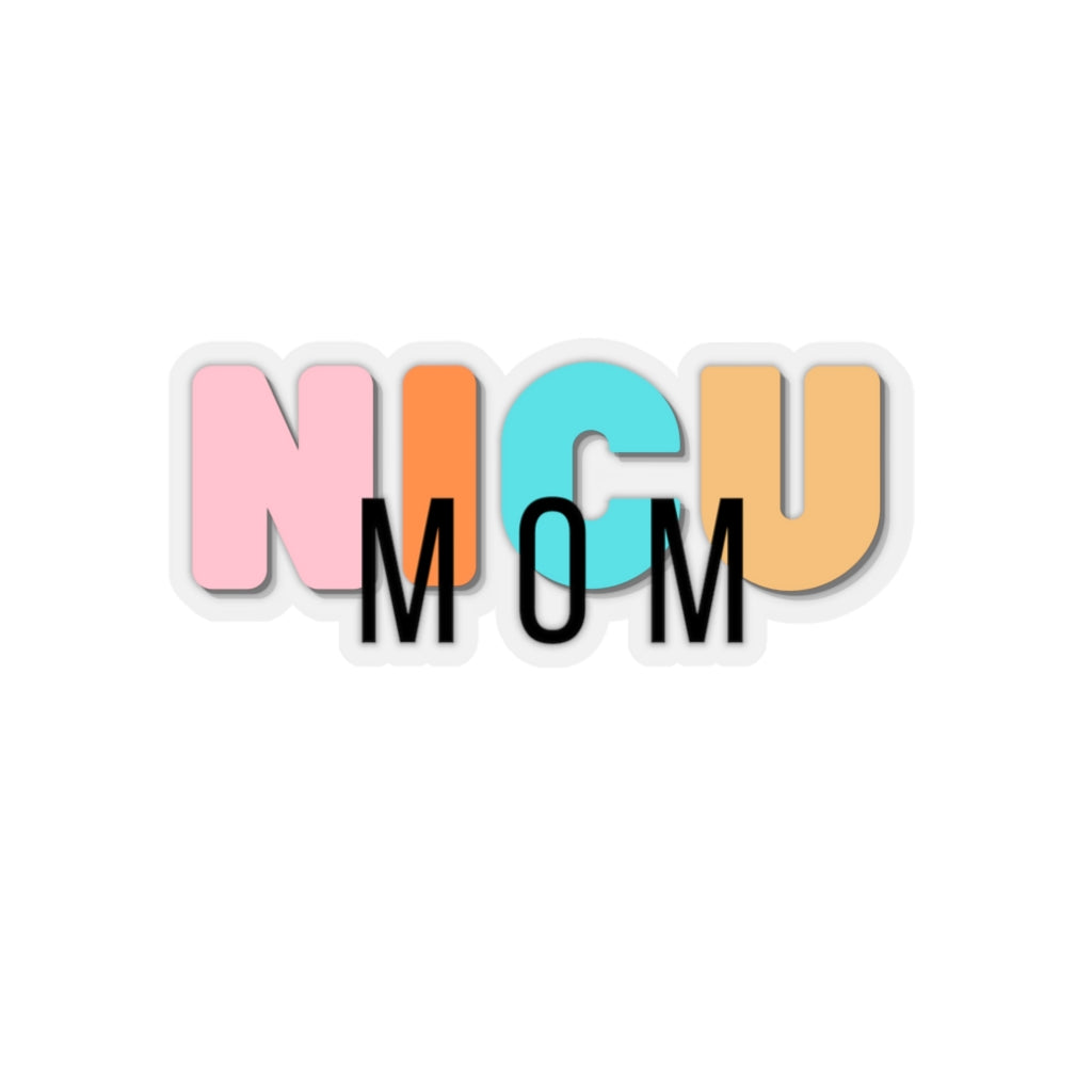 Multi-Colored NICU Mom Sticker