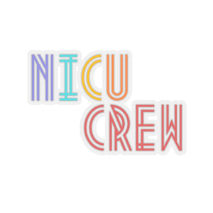 Multi-Colored NICU Crew Sticker