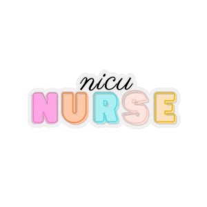 Multi-Colored NICU Nurse Sticker