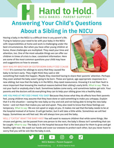 Answering Your Child's Questions About a Sibling in the NICU